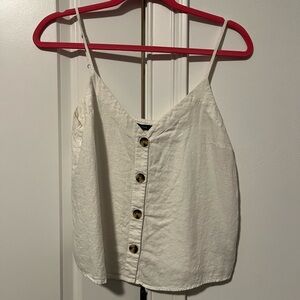 Abercrombie white linen tank